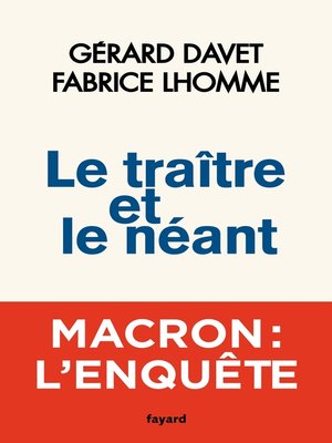 cover image of Le traître et le néant